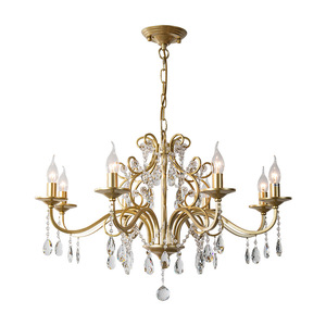 Lustre moderne en cristal doré à <span class=keywords><strong>LED</strong></span> avec hauteur réglable, température de couleur 2700-6400K pour <span class=keywords><strong>salon</strong></span> - Product Image 4