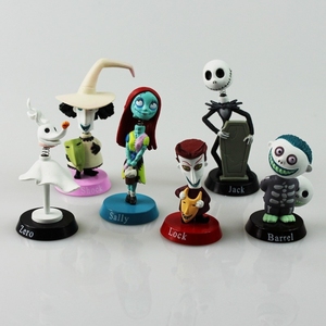 Set de 6 Figuras de Acción de PVC de Jack y Sally de Pesadilla Antes de Navidad, Colección de Juguetes de Anime - Product Image 3