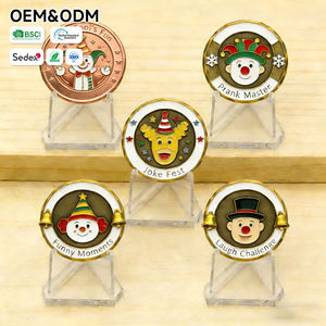Moneda <span class=keywords><strong>de</strong></span> desafío personalizada redonda con diseño <span class=keywords><strong>de</strong></span> payaso, esmaltada brillante, temática <span class=keywords><strong>de</strong></span> el Día <span class=keywords><strong>de</strong></span> los Inocentes, <span class=keywords><strong>de</strong></span> metal, latón, cobre, bronce, esmalte, aleación <span class=keywords><strong>de</strong></span> zinc - Product Image 2