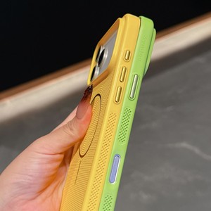 เคสโทรศัพท์แม่เหล็กวงกลมบางสำหรับ iPhone 17 16 PRO MAX 15 14 13 PLUS เคสป้องกันฝาปิดระบายความร้อนสีสันสดใส - Product Image 3