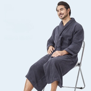 Albornoz Europeo SMOOTH para Hombre, Talla Grande, 100% Algodón, Grueso, Absorbente, Calidad <span class=keywords><strong>de</strong></span> Hotel <span class=keywords><strong>5</strong></span> <span class=keywords><strong>Estrellas</strong></span> - Product Image 3