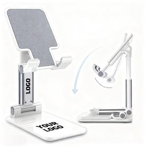 CJX685 Promotion Wholesale Factory Price Foldable Abs <b>Plastic</b> Adjustable Height Desktop Mobile Phone Holder Mount Stand <b>Bracket</b> - Product Image 1