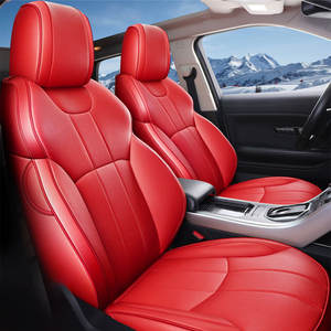 SUNNUO Protector de asiento de coche de cuero PU de lujo, gran oferta, tamaño Universal, cubierta completa de cinco asientos, diseño deportivo para las cuatro estaciones - Product Image 2