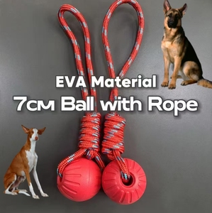 Penjualan Langsung Pabrik, Tersedia Stok, Bola Tali EVA Merah, Ringan dan Dapat Mengapung, Tahan Gigitan, Mainan Kunyah Hewan Peliharaan, Mainan Latihan Anjing yang Tahan Lama - Product Image 1