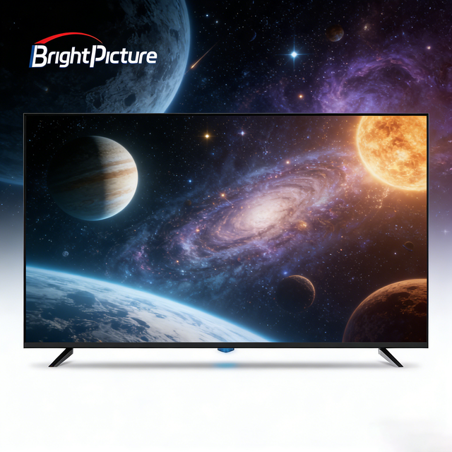 China BRIGHT PICTURE 50-100 Inch Curved Android LED Smart TVs 4K Resolution Refresh Rate 220V HDR10+ 5000cd Brightness