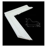 Bingkai Foto Kayu Pinus Solid 75x43mm Putih Matte Profil Ornamen Bingkai Kayu untuk Lukisan Cermin Dekorasi