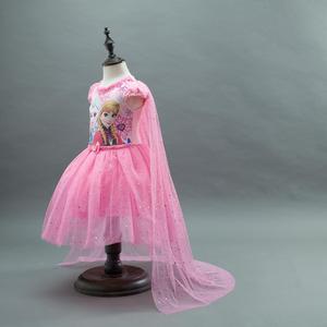 Dernier modèle <span class=keywords><strong>de</strong></span> couleur bleue <span class=keywords><strong>de</strong></span> conception boutique elsa robe <span class=keywords><strong>de</strong></span> sexe cosplay costume congelé pour les enfants - Product Image 2