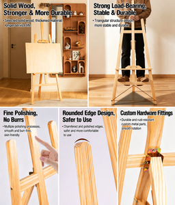 Chevalet d'artiste professionnel en bois, trépied réglable, chevalet <span class=keywords><strong>de</strong></span> peinture en <span class=keywords><strong>noyer</strong></span> pour toile, affichage <span class=keywords><strong>de</strong></span> signes <span class=keywords><strong>de</strong></span> mariage - Product Image 3