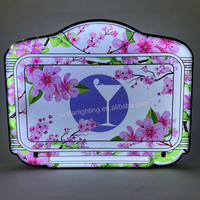 Panneau d'affichage en acrylique avec logo personnalisé OEM Service VIP Affichage de lettres Enseigne Présentateur de bouteilles de champagne avec LED illuminée pour boîte de nuit