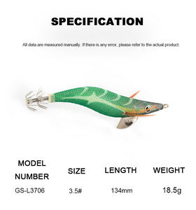 Guosong 3706 Plantilla de calamar de alta calidad para pescar 3,5 #20g señuelo luminoso cebos Egi pulpo Jig aparejos de pesca señuelos EGI <span class=keywords><strong>Yamashita</strong></span> - Product Image 4