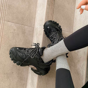 Sneakers con plateau Casual donna con Logo personalizzato moda moda pelle + maglia stringata <span class=keywords><strong>da</strong></span> donna - Product Image 6