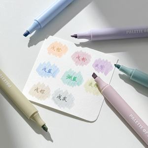 Encre à base d'eau à pointe oblique - 8 <span class=keywords><strong>couleurs</strong></span> - Forme mignonne - Fournitures scolaires - Commande en gros - Logo personnalisé ODM - Mini <span class=keywords><strong>surligneur</strong></span> - Product Image 4