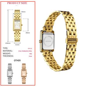 Relojes de Mujer de Lujo, Diseño Personalizado Nuevo y Popular, Relojes de Cuarzo Importados Originales con Movimiento de Cuarzo, Dorados, de Moda Sencilla - Product Image 4