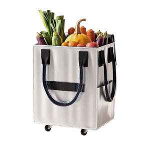 <span class=keywords><strong>Sac</strong></span> <span class=keywords><strong>de</strong></span> courses pliable en PP tissé imperméable avec roulettes, <span class=keywords><strong>sac</strong></span> <span class=keywords><strong>de</strong></span> <span class=keywords><strong>rangement</strong></span> grande capacité <span class=keywords><strong>pour</strong></span> légumes, bagages et linge - Product Image 1
