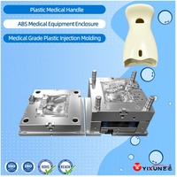 Moule de poignée de scanner à ultrasons certifié ISO pour composants médicaux sur mesure, moulage par injection, modèle YIXUN 25135, multi-cavités chaud/froid