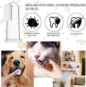 Brosse à dents en silicone de type doigt pour chats, pour une haleine fraîche, hygiène buccale et soins dentaires pour petits chiens - Vente en gros - Product Image 5