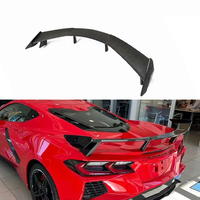 Aileron arrière d'aile en Fiber de carbone véritable de ventes d'usine pour Chevrolet Corvette C8 2 portes Targa Top coupé 2020-2021 Spoiler d'aile haute
