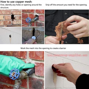 Accessoires en maille de cuivre tricotée, fil de laine d'acier, <span class=keywords><strong>anti</strong></span>-<span class=keywords><strong>chauve</strong></span>-<span class=keywords><strong>souris</strong></span>, écologique, clôture solide, lutte antiparasitaire - Product Image 4