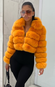 Abbigliamento invernale da donna abbigliamento caldo spesso giacca <span class=keywords><strong>di</strong></span> pelliccia corta <span class=keywords><strong>di</strong></span> alta qualità da donna in pelliccia sintetica - Product Image 3