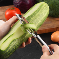Klassieke handmatige metalen roestvrijstalen aardappel- en groenteschiller en -rasp, vaatwasserbestendig keukengereedschap