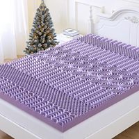 Surmatelas à Alvéoles 7 Zones en Mousse à Mémoire de Forme Infusée de Gel pour Hôtel Matelas Double Lit