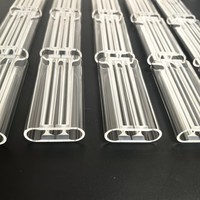 Cavité de focalisation laser médicale à haute transmission UV |   Verre de quartz de haute pureté, plié en U