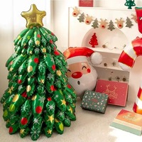 Ballon en Mylar à assembler soi-même en forme d'arbre de Noël, ballon à hélium pour décoration de fête de Noël et du Nouvel An