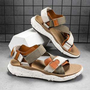 Summer Outdoor Beach Sandals Anti-slip Open Toe Casual <b>Shoes</b> with Fabric Lining for Couples - Product Image 1
