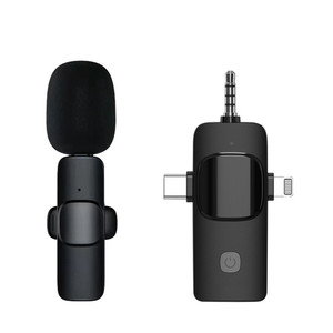 Micrófonos de solapa de transmisión K15, micrófono Lavalier inalámbrico 3 en 1 para transmisión en vivo, micrófono de teléfono para juegos, reducción de ruido, inalámbrico - Product Image 3