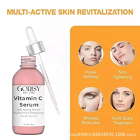 Sérum Visage Anti-Âge à la Vitamine C, Acide Hyaluronique et Or 24 carats pour Éclaircir et Raffermir, 30ml, Soin Naturel de la Peau, Marque Privée