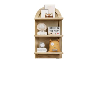 Wooden <b>Wall</b>-<b>Mounted</b> <b>Shelf</b> 3 Tier Solid Wood Storage Organizer For Living Room Bathroom - Product Image 5