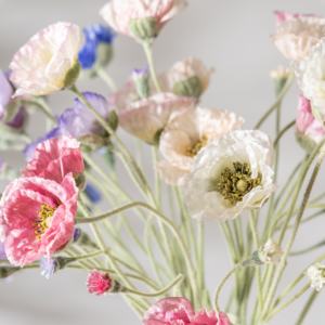 Tiges de coquelicot artificielles en soie de qualité supérieure, sans feuilles, fleurs au toucher réel, décoration de mariage, Pâques, Noël, Saint-Valentin, événements de luxe - Product Image 5