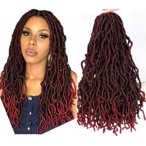 Extensions de tresses synthétiques au crochet de 24 pouces, brun foncé, bouclées, fausses locks, petites <span class=keywords><strong>dreadlocks</strong></span>, pour femmes, vente en gros, Afro Goddess Locs - Product Image 3