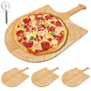 Hot Sale Bamboe Houten Pizza Tools Inclusief Pizzaschil Meelschep En Board Oven Accessoires