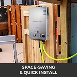 เครื่องทำน้ำอุ่นแก๊สปิโตรเลียมเหลว12L ไม่มีถังแก๊สสแตนเลส4.8GPM - Product Image 6