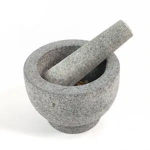 Sản phẩm mới 2024 Herb & gia vị công cụ loại Granite vữa và chày