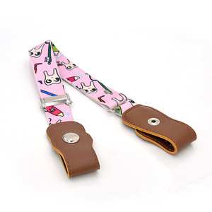 <span class=keywords><strong>Ceinture</strong></span> en toile élastique pour enfants, mode pour hommes et femmes, avec bouton en PU, <span class=keywords><strong>sans</strong></span> <span class=keywords><strong>boucle</strong></span> ajustable, extensible - Product Image 3