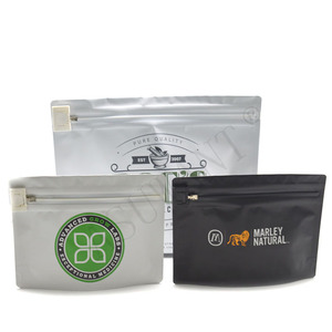 Resellables laminado mate a la prueba de la bolsa de aluminio opaco Negro Bolso de la cremallera - Product Image 3