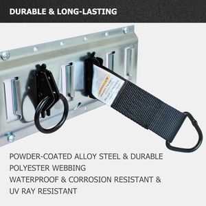 Lot de 4 anneaux toriques E-Track et 2 ancrages de fixation à corde de 2 po x 6 po, capacité de charge de 1500 lb <span class=keywords><strong>pour</strong></span> camion, remorque fermée, camionnette à plateau - Product Image 5