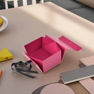 Boîte cadeau pliable personnalisée avec fermeture magnétique boîte à ruban en carton emballage pour cadeaux de fête d'anniversaire - Product Image 3