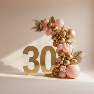 Decorazioni per Feste: Numero in Acrilico Dorato a Specchio da 3ft e 4ft per Decorazioni di Compleanno 30, 40, 50, 60 Anni - Product Image 4