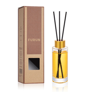 Botella de Vidrio Redonda Vací<span class=keywords><strong>a</strong></span> de Lujo Personalizada de 100 ml para Aromaterapia, Botella Difusora de Aceites Esenciales con Tapa para el Hogar - Product Image 2