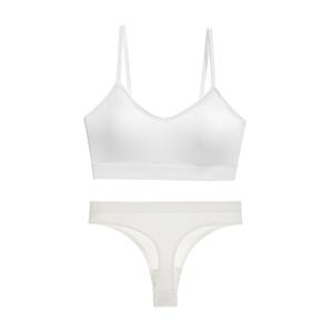 ヨーロピアンアメリカンプラスサイズの女性用フィットネスセット夏用通気性ワイヤレスブラローウエストパンティーバックレススポーツベスト - Product Image 6