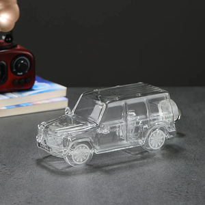 Décanteur à whisky en verre en forme de SUV, nouveauté en gros, bouteille à liqueur créative en forme de voiture avec bec verseur pour bar et cadeau, personnalisable - Product Image 5