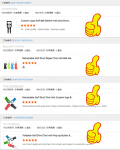 Herramienta retráctil de reparación de chuletas de golf con horquilla de paso verde de acero inoxidable accesorio de marcador de bola en blanco hecho de plástico - Product Image 5