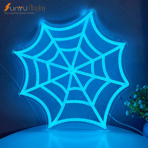 Bán buôn tùy chỉnh miễn phí thiết kế Halloween Spider <span class=keywords><strong>Web</strong></span> bên nhà trang trí đèn neon - Product Image 3