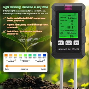 Medidor <span class=keywords><strong>de</strong></span> Suelo Digital 6 en 1 con Pantalla LCD Retroiluminada, para Jardinería, Mide Temperatura, Luz Solar y Fertilidad <span class=keywords><strong>de</strong></span> las Plantas - Product Image 2