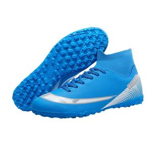 Chaussures de sport montantes personnalisées en gros, chaussures de football tendance avec empeignes en PU pour hommes et femmes, design antidérapant et respirant - Product Image 4