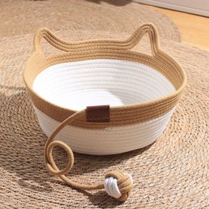 Cesti Intrecciati Decorativi per Regali, Coperte per Neonati, Cesti Portaoggetti in Corda di Cotone per Gatti e Cani - Product Image 5