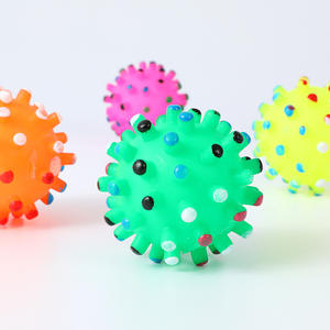 Palle stridule <span class=keywords><strong>Spike</strong></span> giocattoli per animali domestici per cuccioli di cani dai colori vivaci resistenti al morso palla per cani che cigolano giocattoli per cani da masticare - Product Image 5